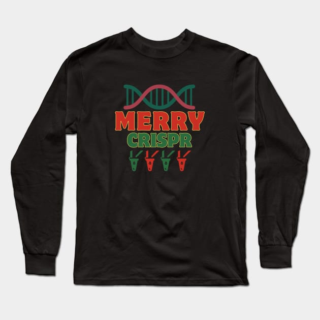 Merry Crispr! Christmas time, biotechnology, pcr Long Sleeve T-Shirt by Pattyld